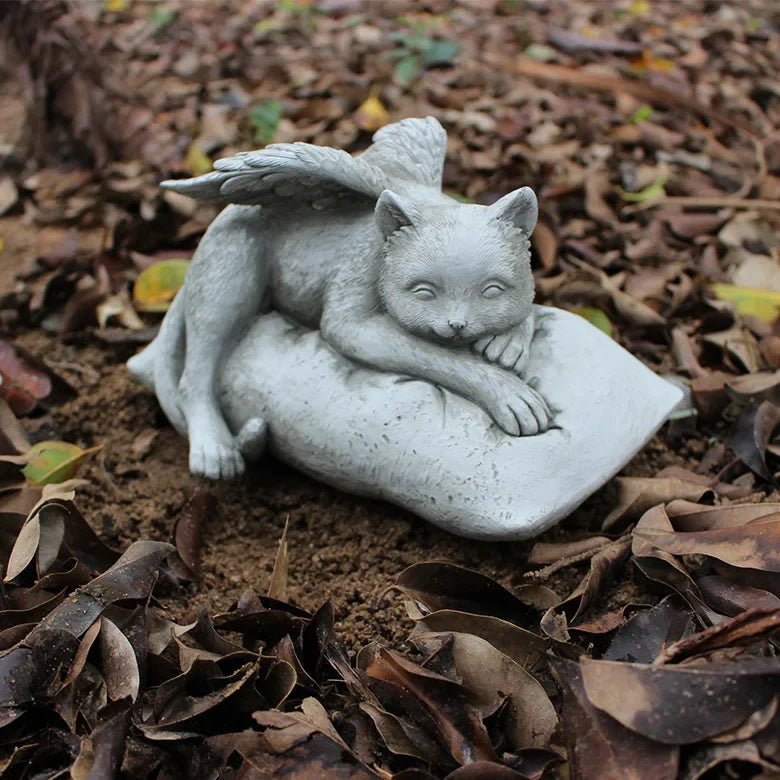 Angel Cat Memorial Statue - Pettributemarkers - 