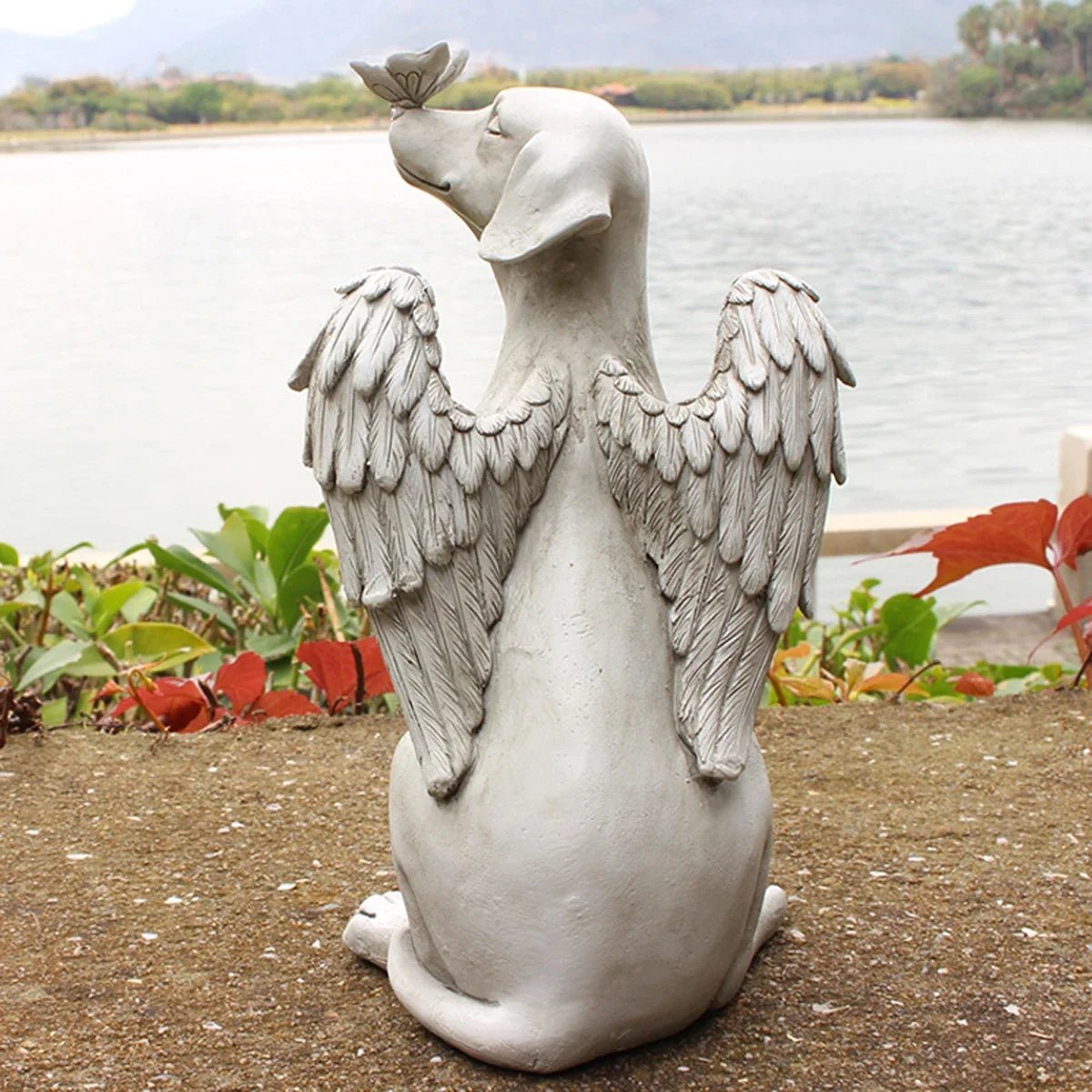 Angel Cat Memorial Statue - Pettributemarkers - 